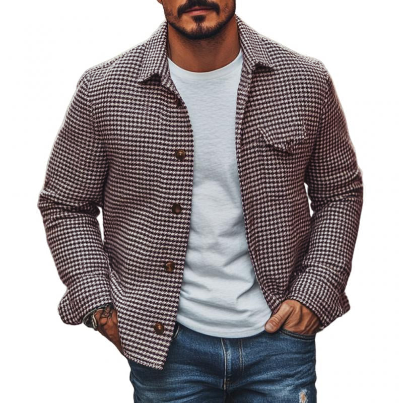 Kent Houndstooth Shirt Jacket