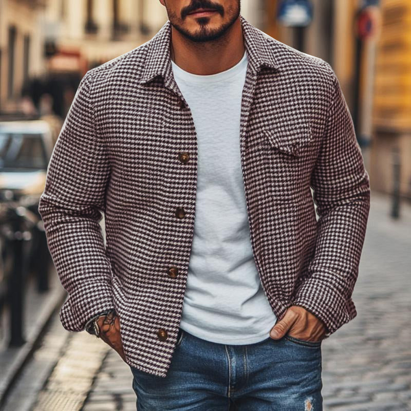 Kent Houndstooth Shirt Jacket