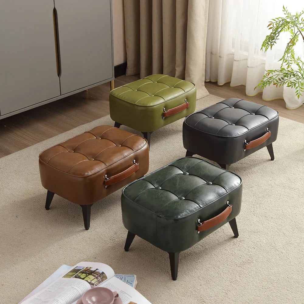 Verona Leather Ottoman