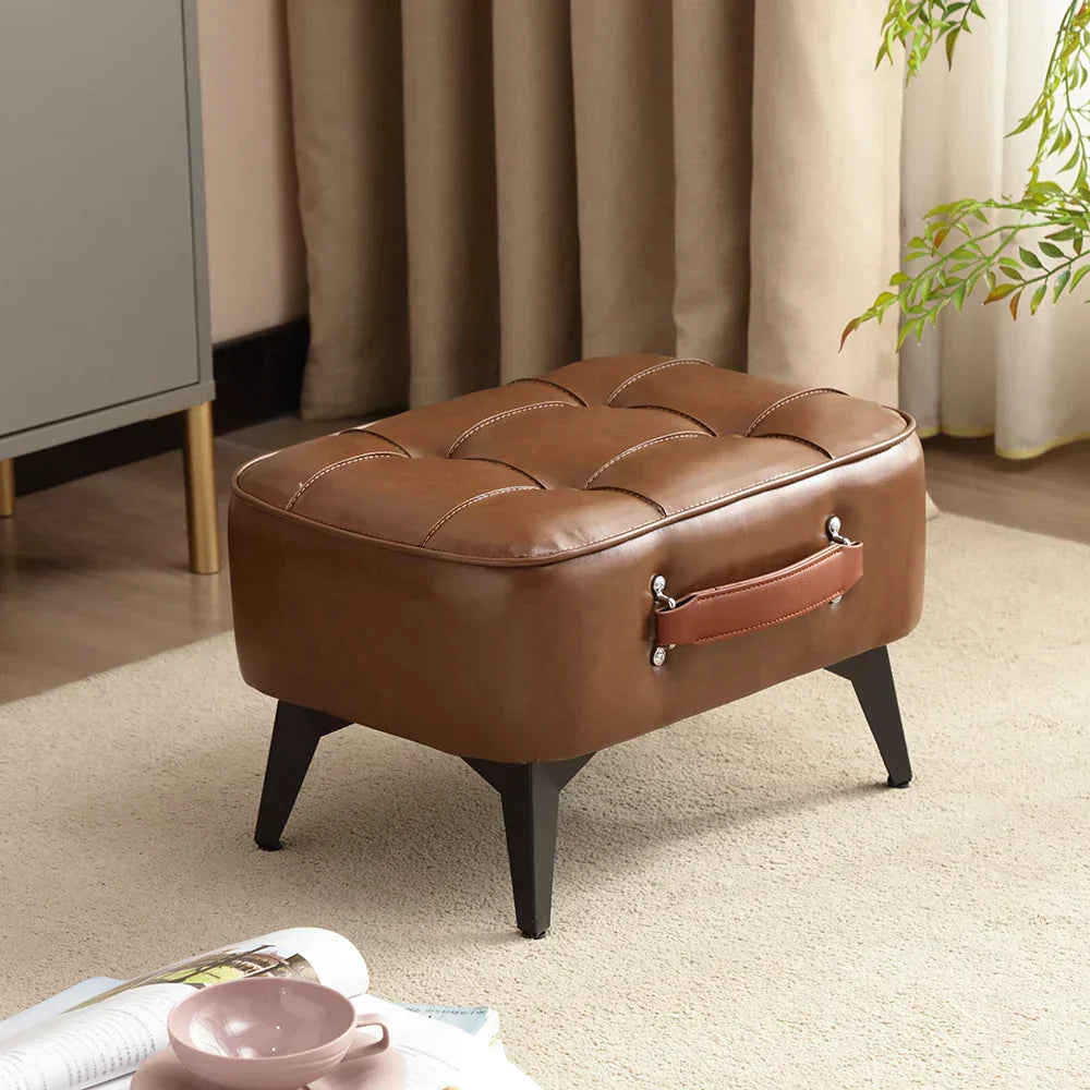 Verona Leather Ottoman