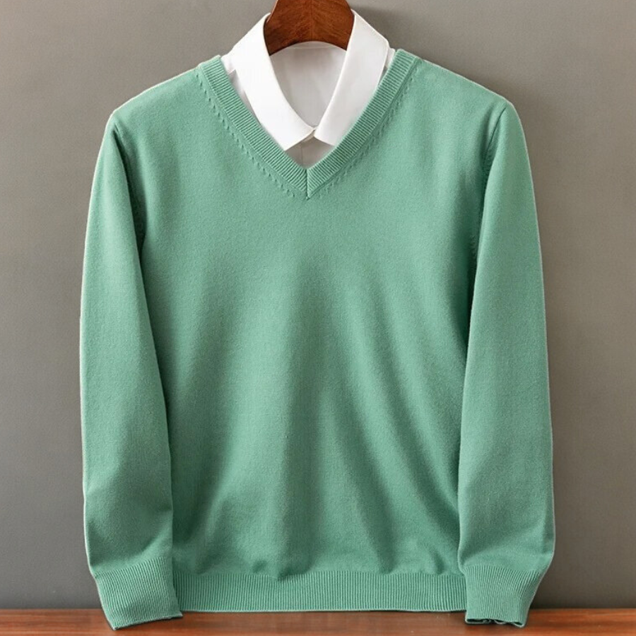 Olympia Cashmere V-Neck Sweater - Edward Fraiser