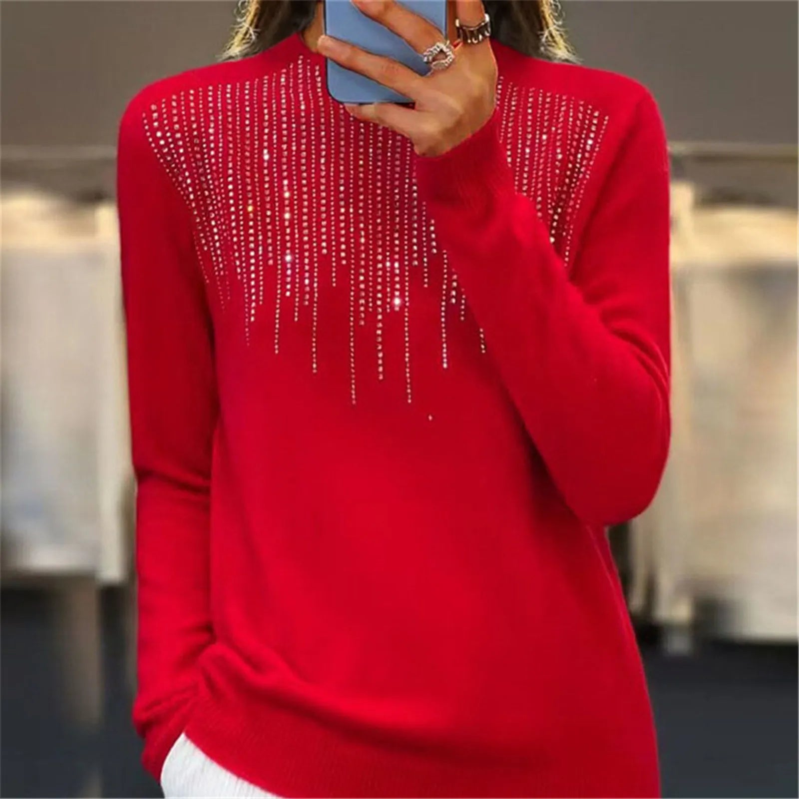Monaco Sequin Turtleneck Sweater