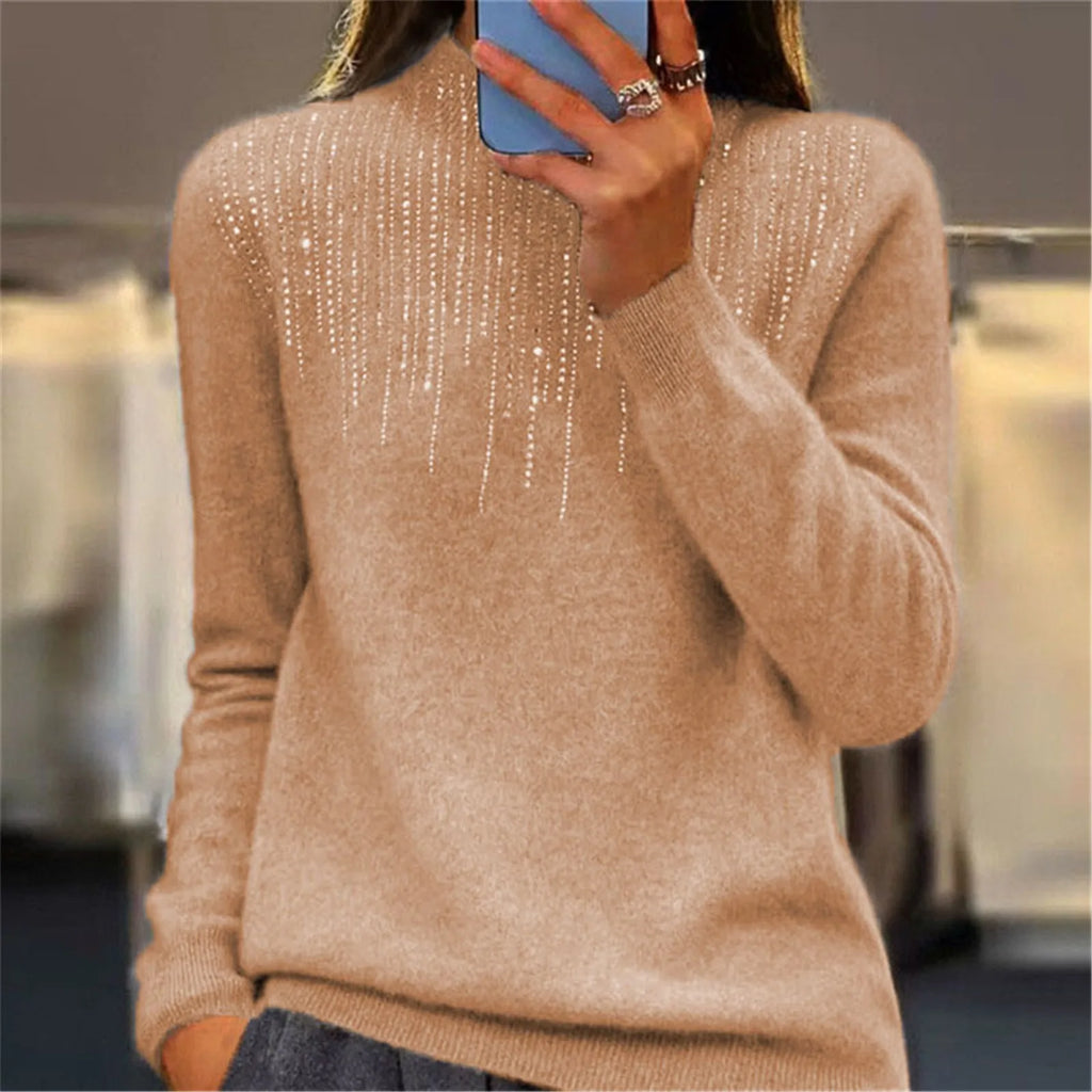 Monaco Sequin Turtleneck Sweater