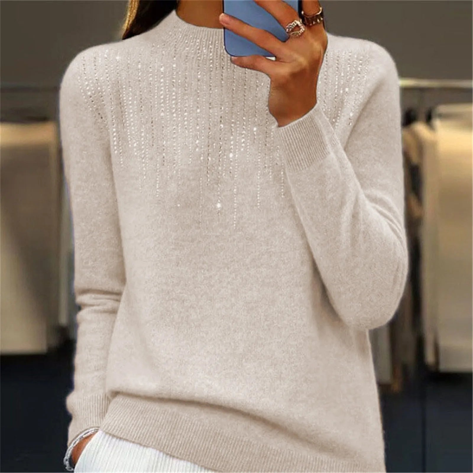Monaco Sequin Turtleneck Sweater