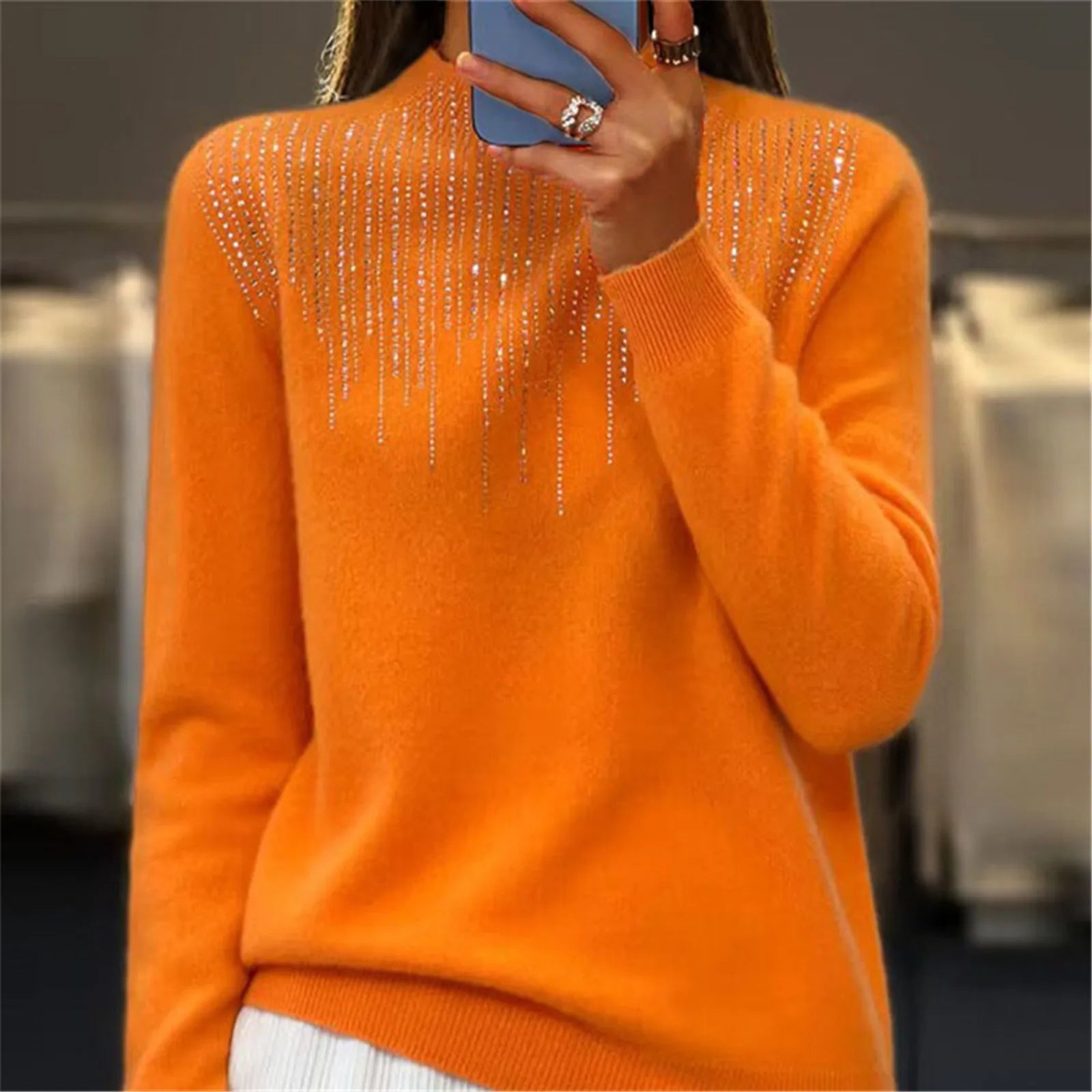 Monaco Sequin Turtleneck Sweater