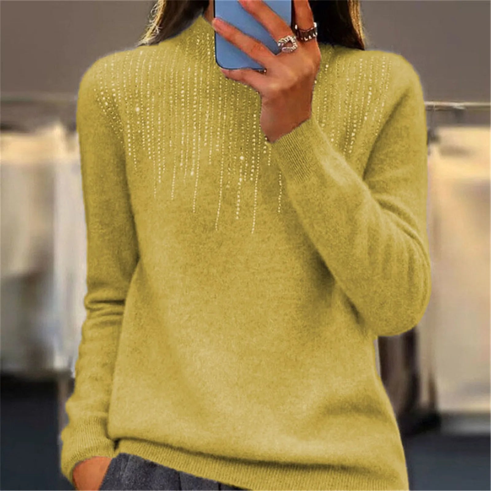 Monaco Sequin Turtleneck Sweater