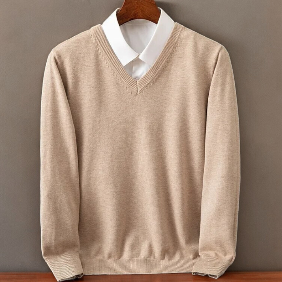 Olympia Cashmere V-Neck Sweater - Edward Fraiser