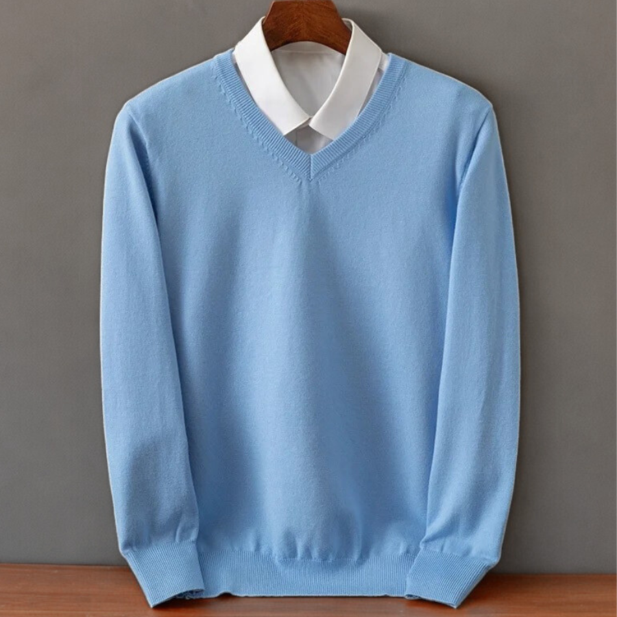 Olympia Cashmere V-Neck Sweater - Edward Fraiser